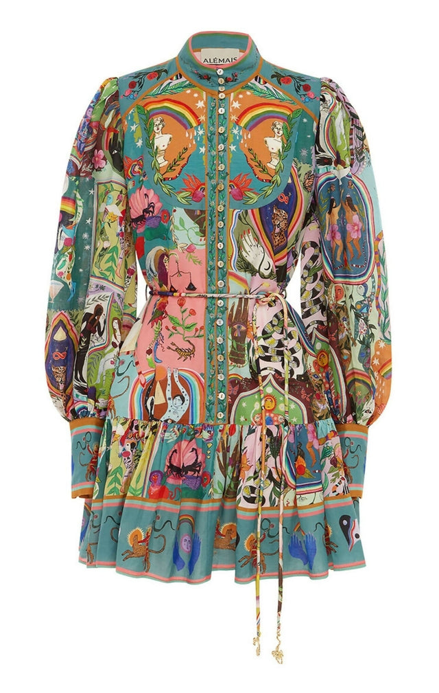 Alemais Evergreen Mini Dress Multi
