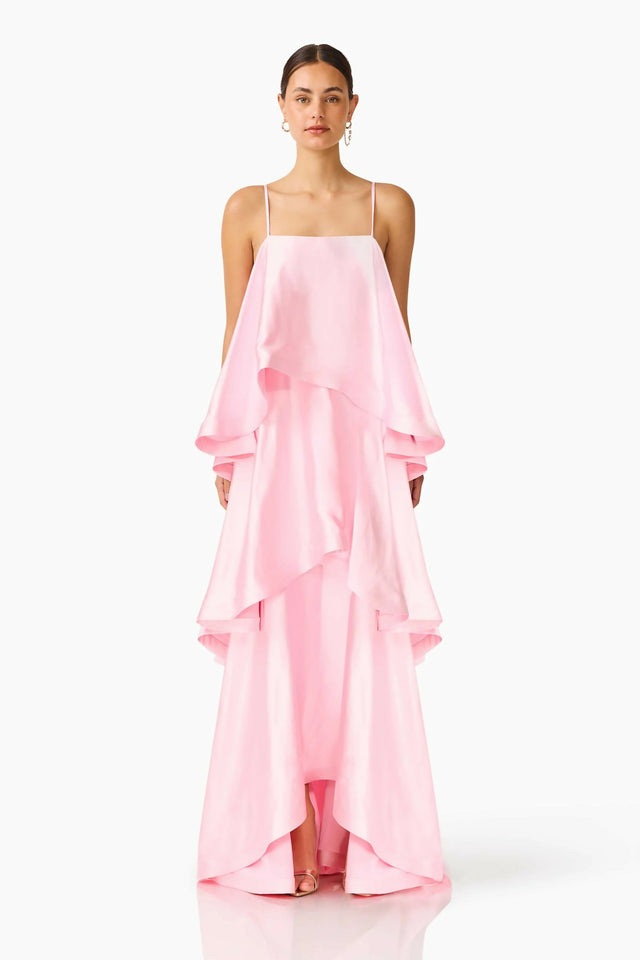 Elliatt Tilly Tiered Maxi Dress in Pale Pink