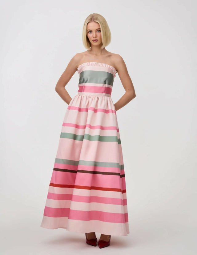 Aston Studio Charlize Gown - Retro Stripe