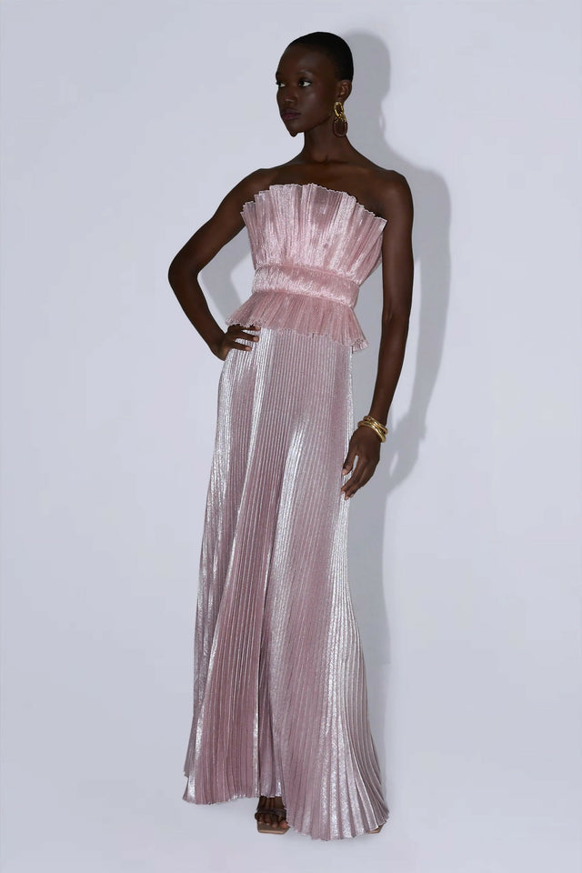 L'idee Masquerade Gown Dusty Shimmer Pink Size 8