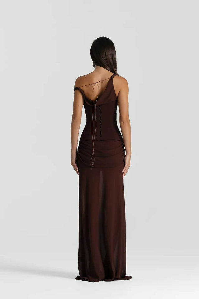 Natalie Rolt Cadence Gown - Brown Size 10