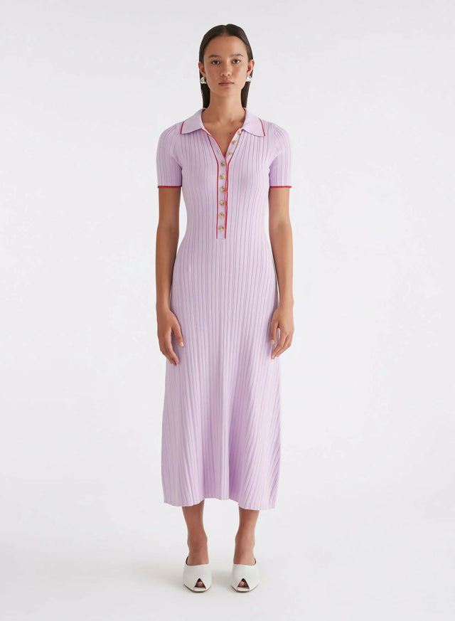 Anna Quan Laurel Penelope Midi Lilac Orchid Dress