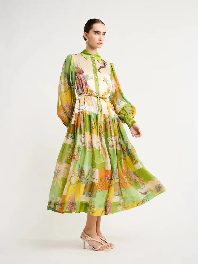 Alemais Jerome Silk Shirtdress Multi