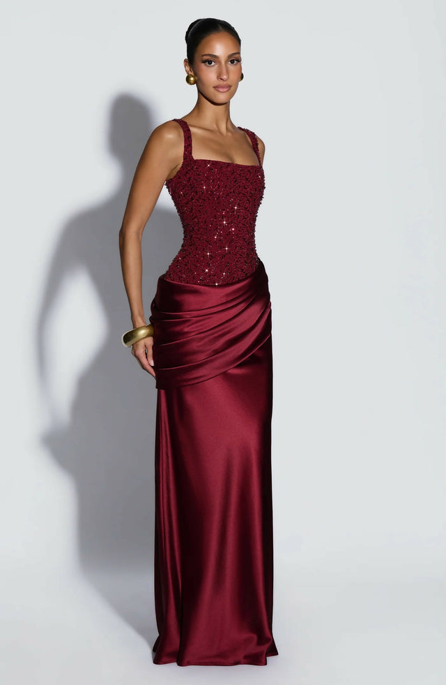 Babyboo Alexandria Maxi Dress Burgundy