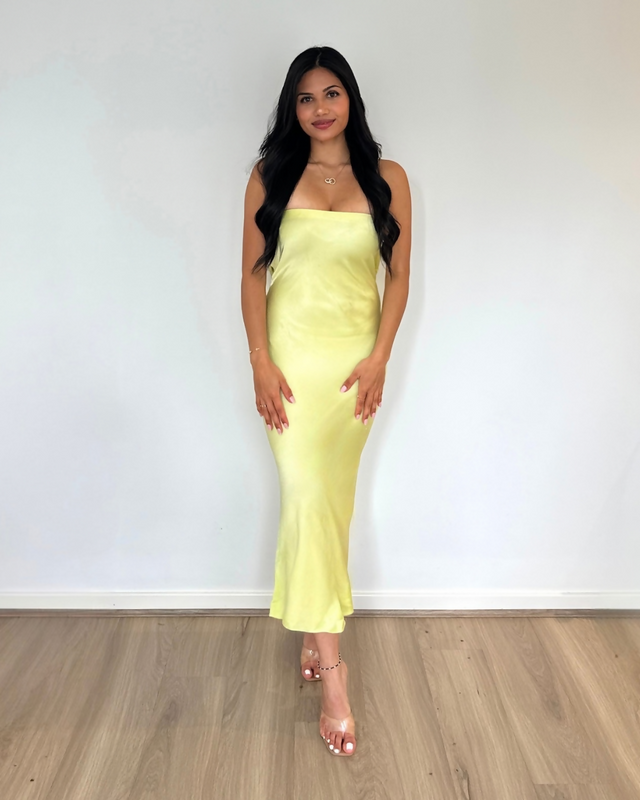 Bec and Bridge Citrus Sweetie Strapless Dress Citrus