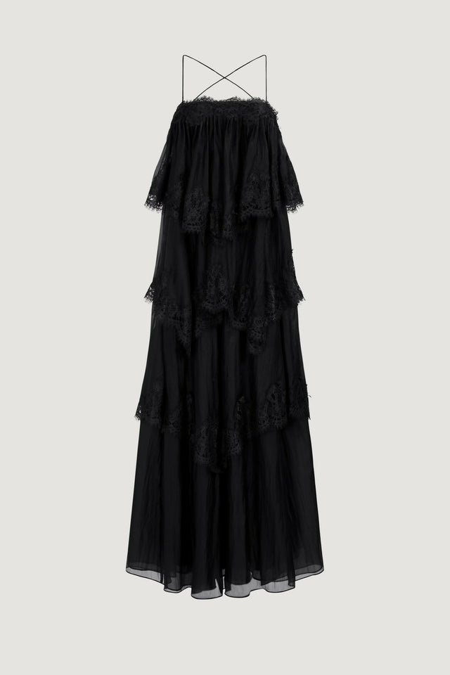 Aje Ophelia Lace Gown in Black