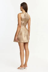Acler Raffin Mini Dress - Gold view 3