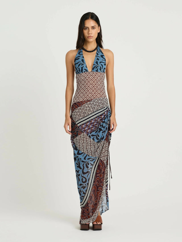 Benni Marnie Maxi Dress In Terra Mosaic
