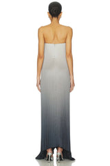 Lidee Black Tie Gown in Smoke Ombre view 3