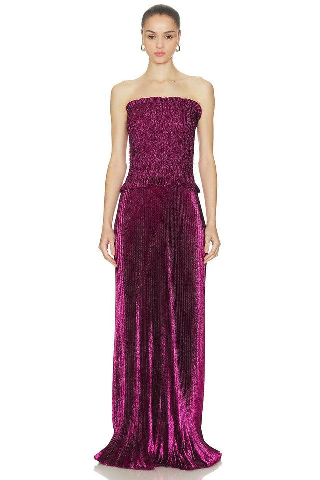 L'Idee Maya Gown Sangria Glitter Size 6,8,10,12,14