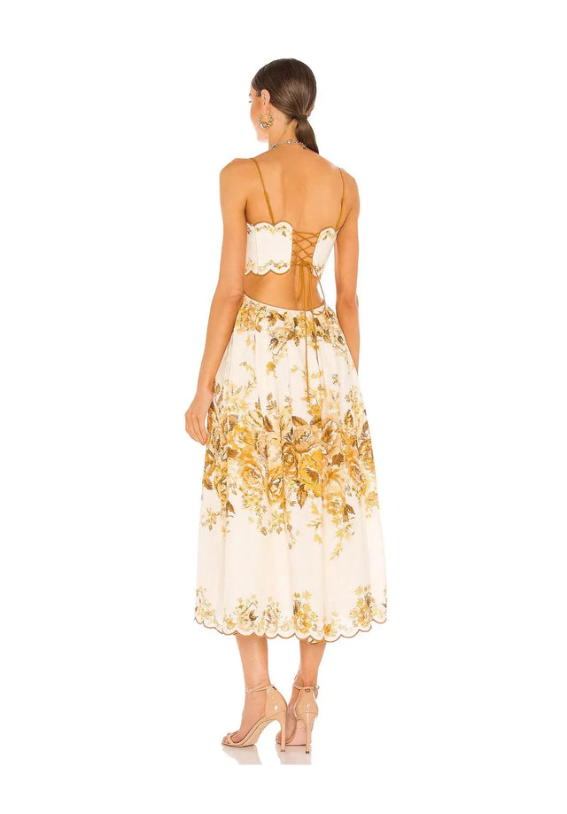 Zimmermann Aliane Scallop Midi Dress