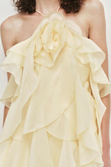 Aje Pandorea Layered Maxi Dress in Butter Yellow view 2