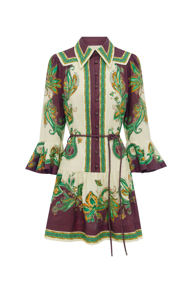 Alemais Ruthie Linen Mini Shirt Dress