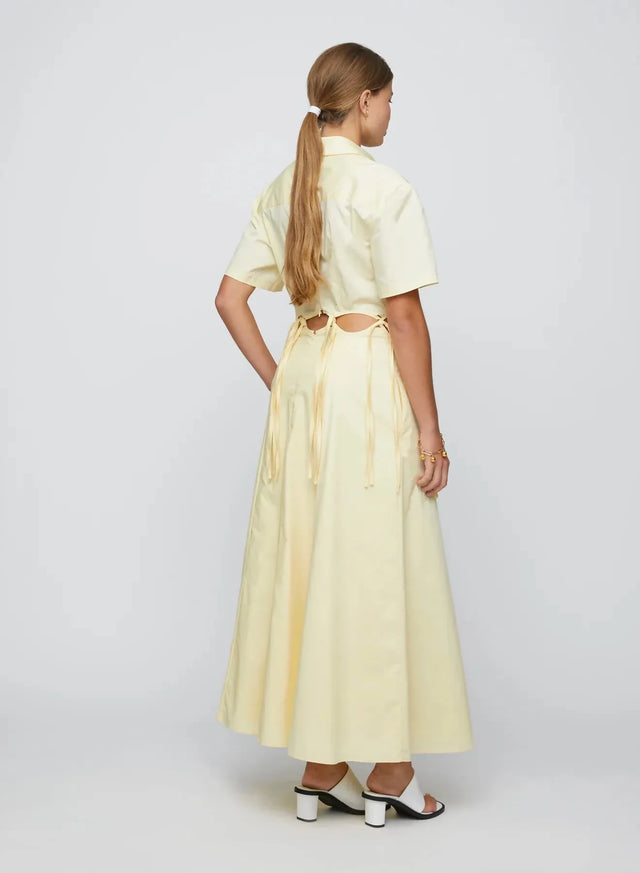 Anna Quan Ondine Cut Out Maxi Dress Sorbet Lemon Yellow