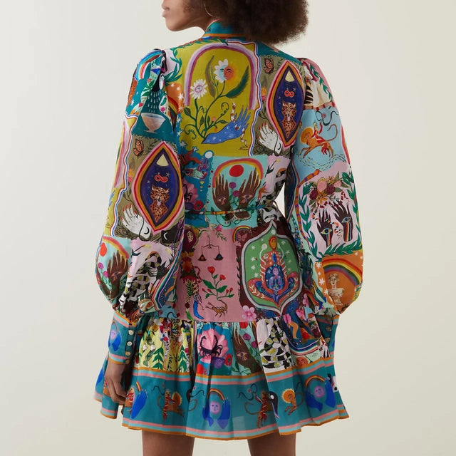 Alemais Evergreen Mini Dress Multi