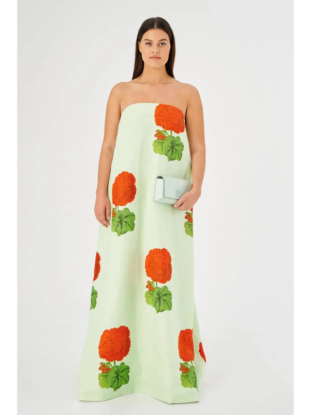 OROTON Posie Geranium Print Gown