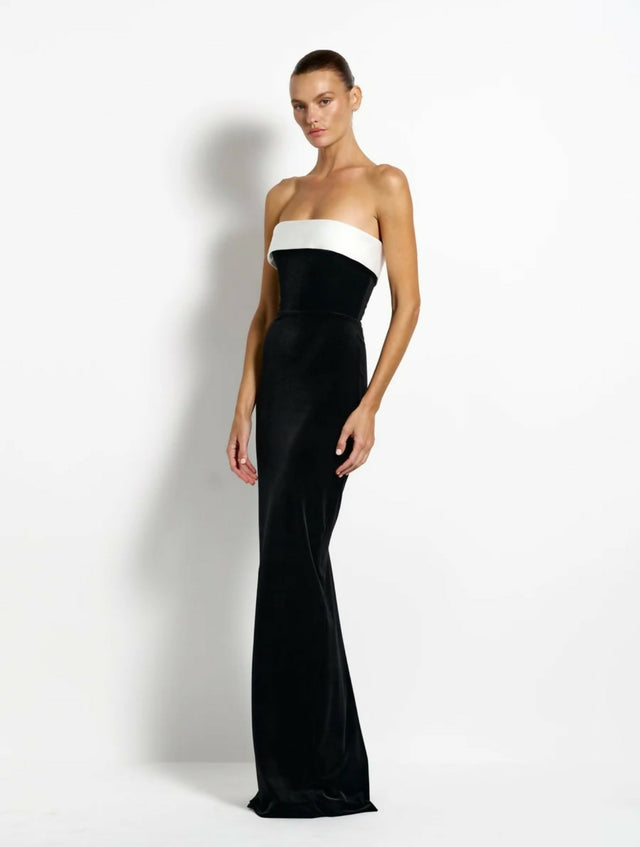 Effie Kats Madison Gown in Black Velvet