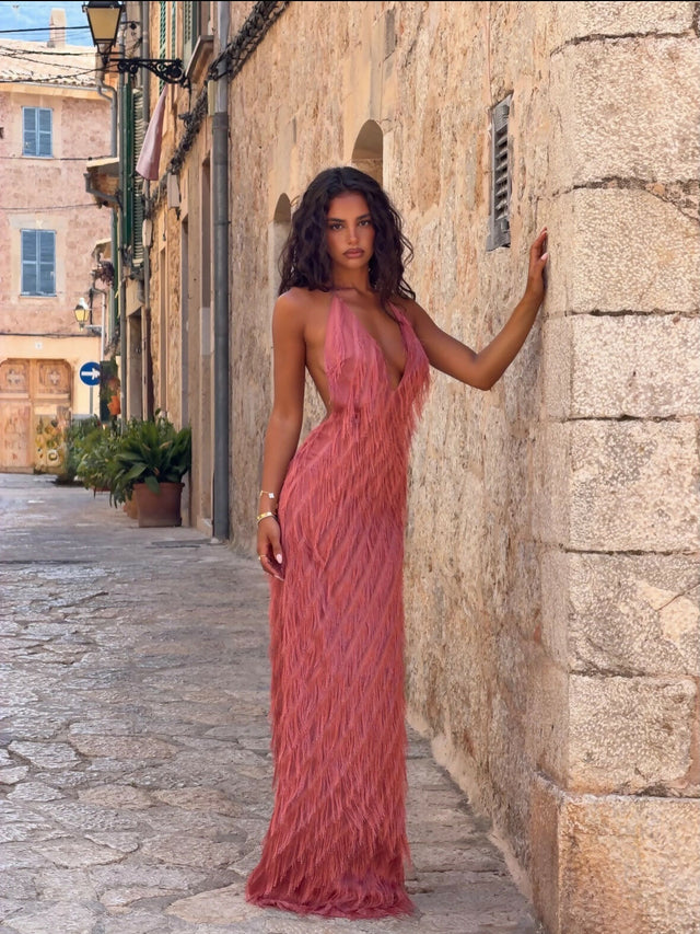 Jasook Noa Gown Peach