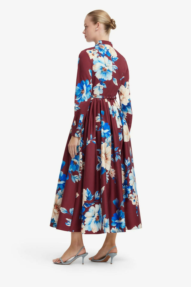 Leo Lin Zara Shirt Midi Dress - Cosmos Print