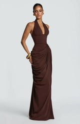 BABYBOO Minette Maxi Dress Plum Brown view 2