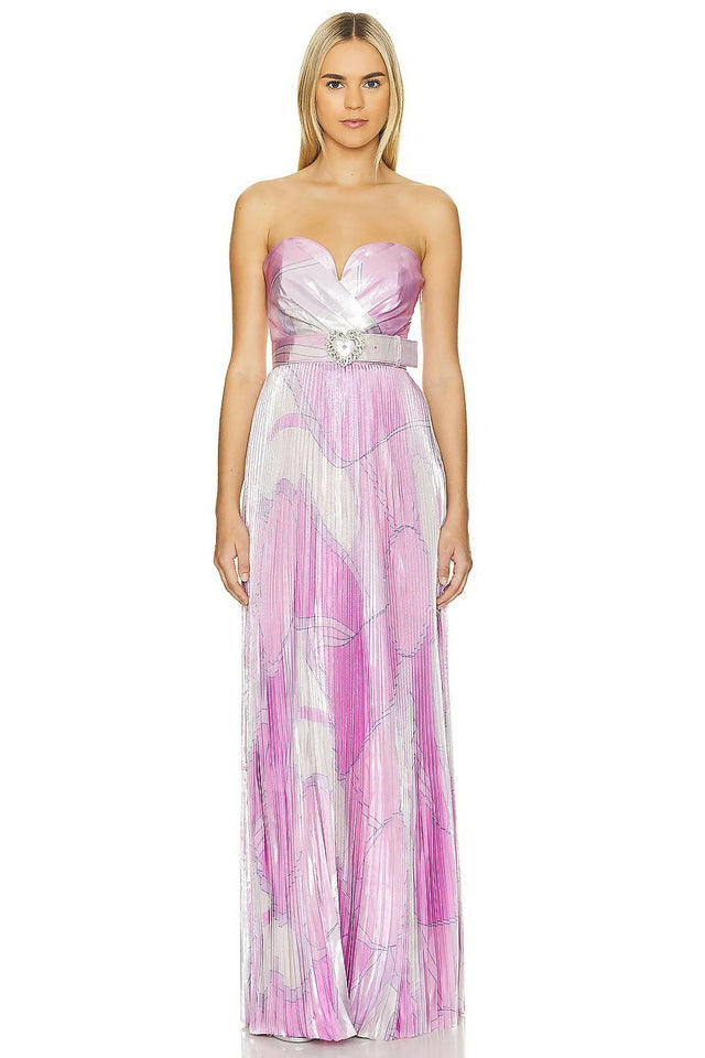 Rebecca Vallance the Samar Strapless Gown Pink Size AU 14