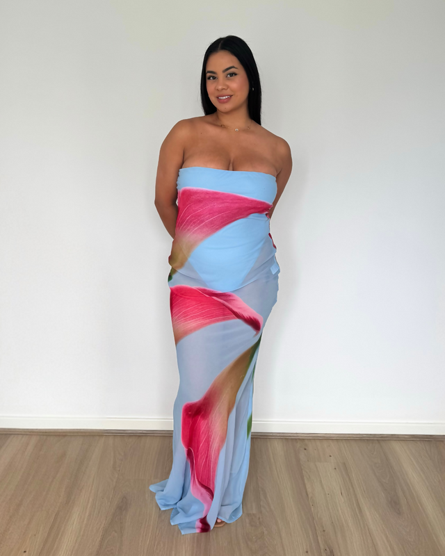 HNTR the Label Alessia Maxi Dress Calla Print
