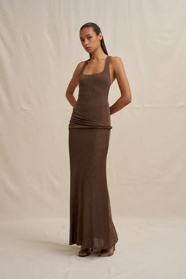 By Johnny Vienna Racerback Dress - Brown