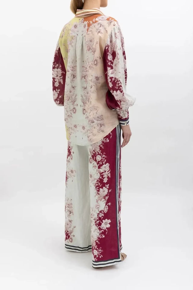 Alemais Marlow Shirt and Pant Set Floral