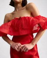 Aston Studio Primsrose Dress in Ruby view 2