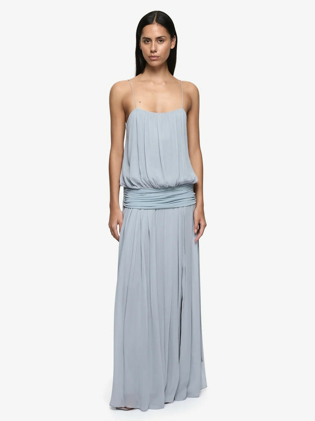 Bec & Bridge Camile Blouson Dress Cloud Blue Size 8