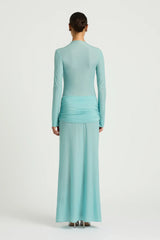 Benni Zuri Maxi Dress Teal view 3