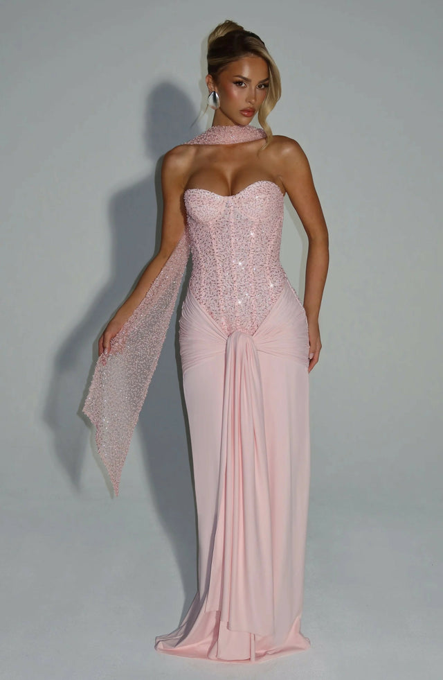 BABYBOO Carina Maxi Dress Pink