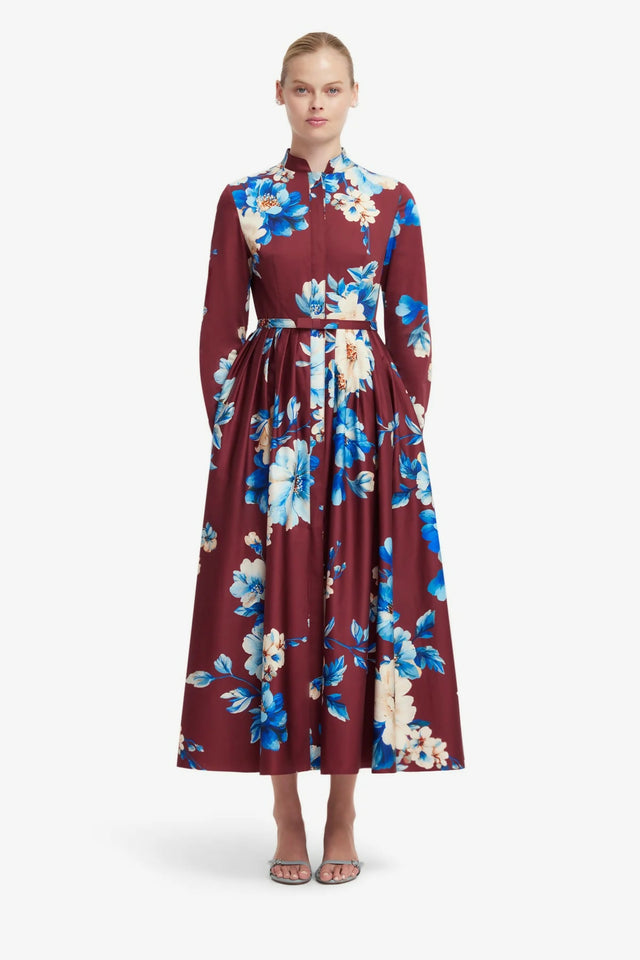 Leo Lin Zara Shirt Midi Dress - Cosmos Print