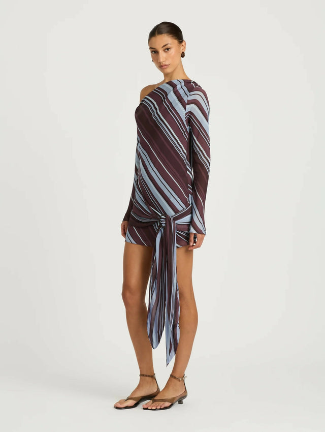 Benni Elise Mini Dress Midnight Stripe