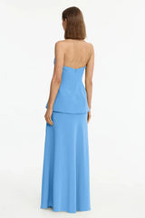 Acler Bankfield Maxi Dress Alt Blue view 3