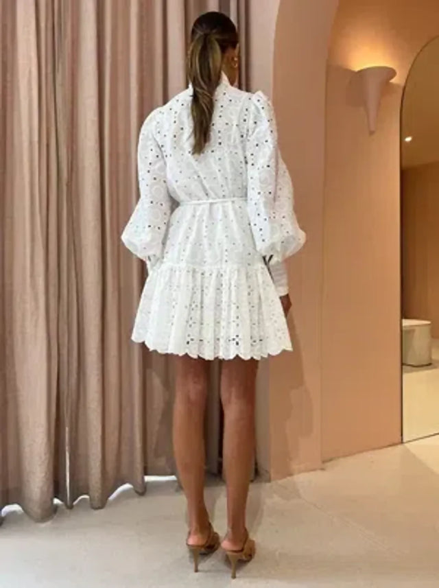 Alemais Evie Mini Smock Dress White
