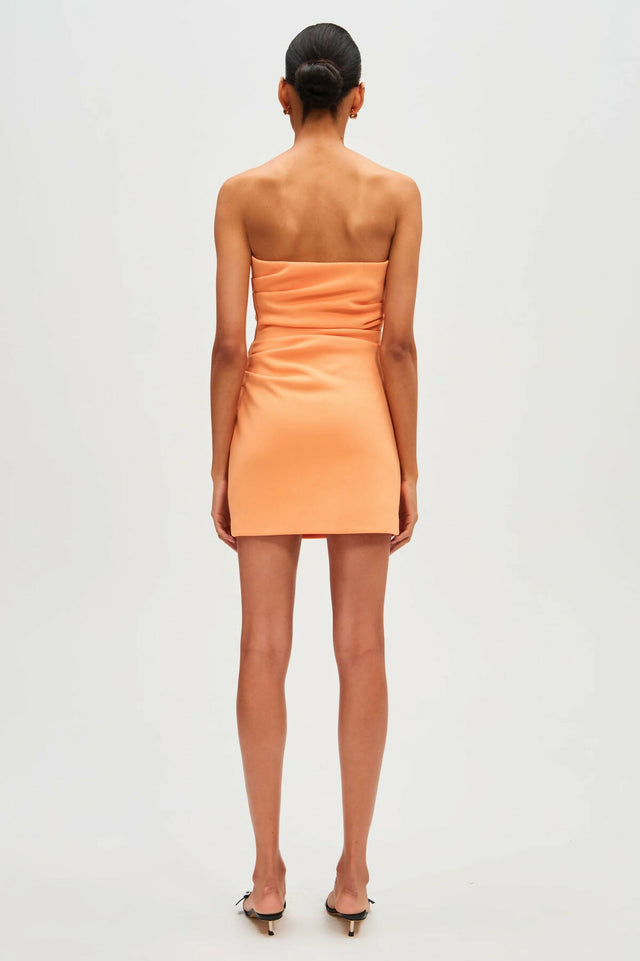 Misha Alston Crepe Mini Dress Tangerine