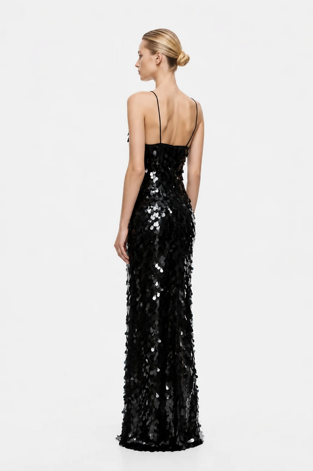 MISHA The Sapphire Sequin Dress Black