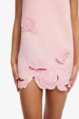 Leo Lin Yvonne Appliqué Mini Dress - Blush Pink view 2