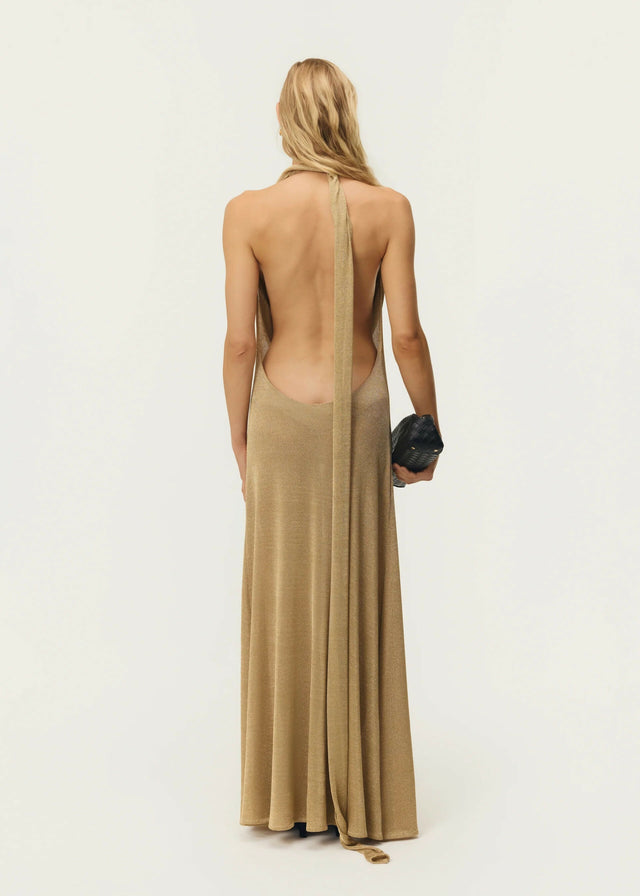 Arcina Ori Kaia Dress Gold Size 8