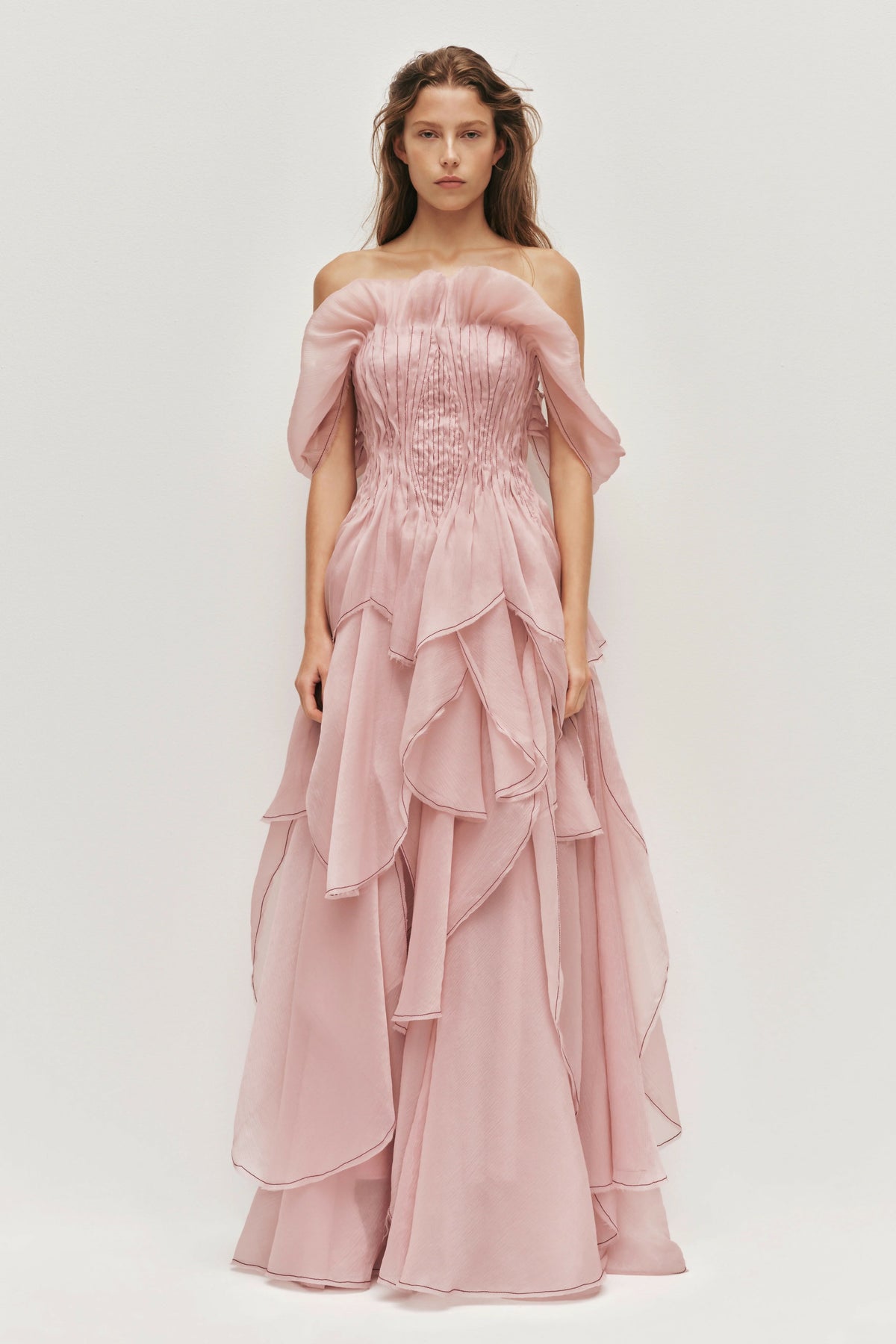 Aje Nisha Gown Blush Pink Size 10,12 – designer dress hire