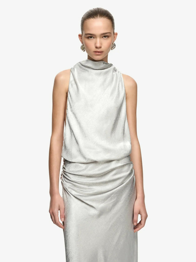 Bec and Bridge Juna Maxi Dress Silver