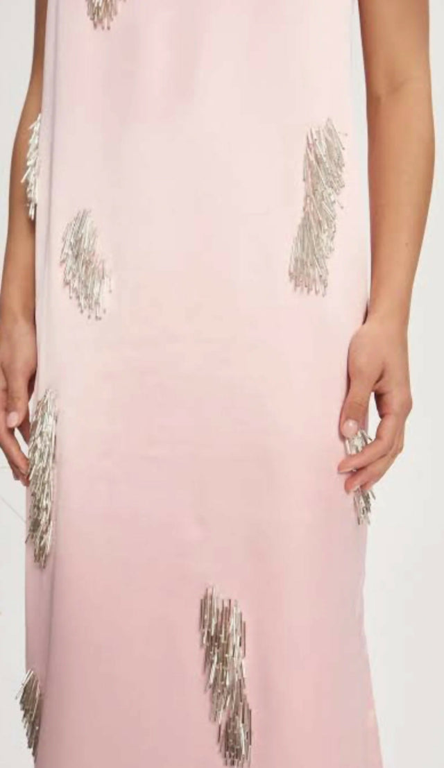 Alemais Cindy Embellished Slip Dress Pink
