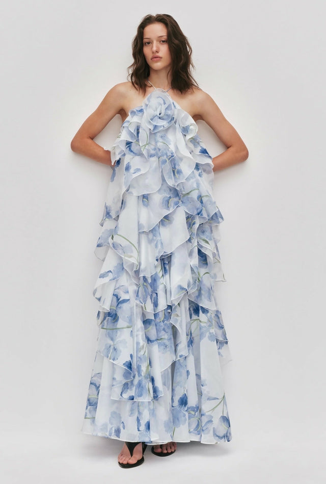 Aje Pandorea Layered Maxi Dress in Iris