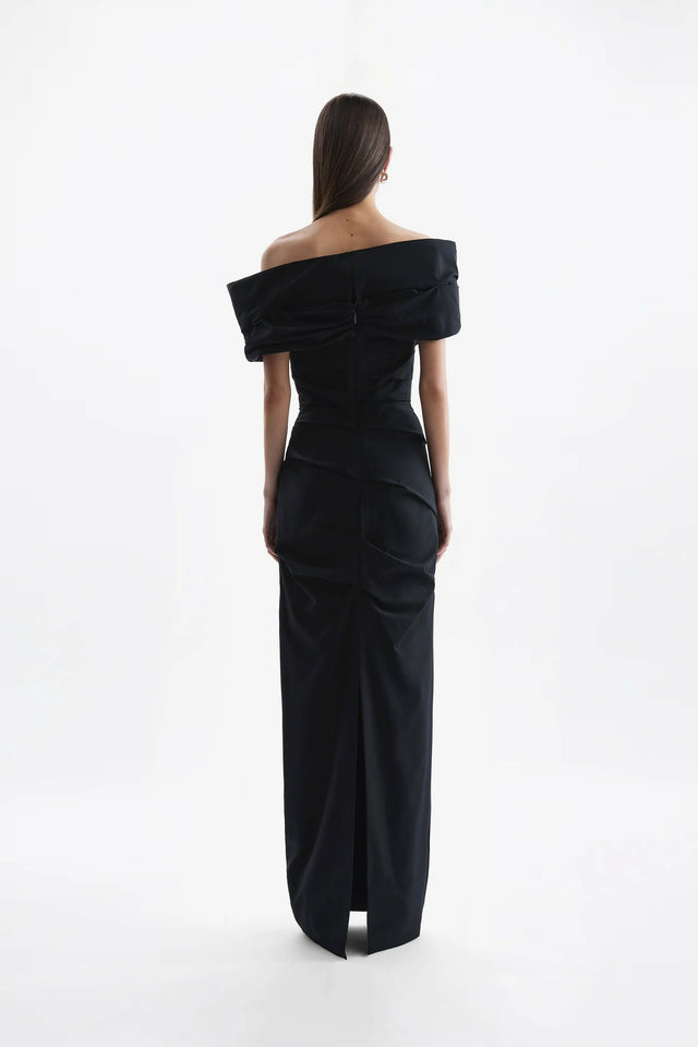 Rachel Gilbert Monique Gown Maxi Dress in Black