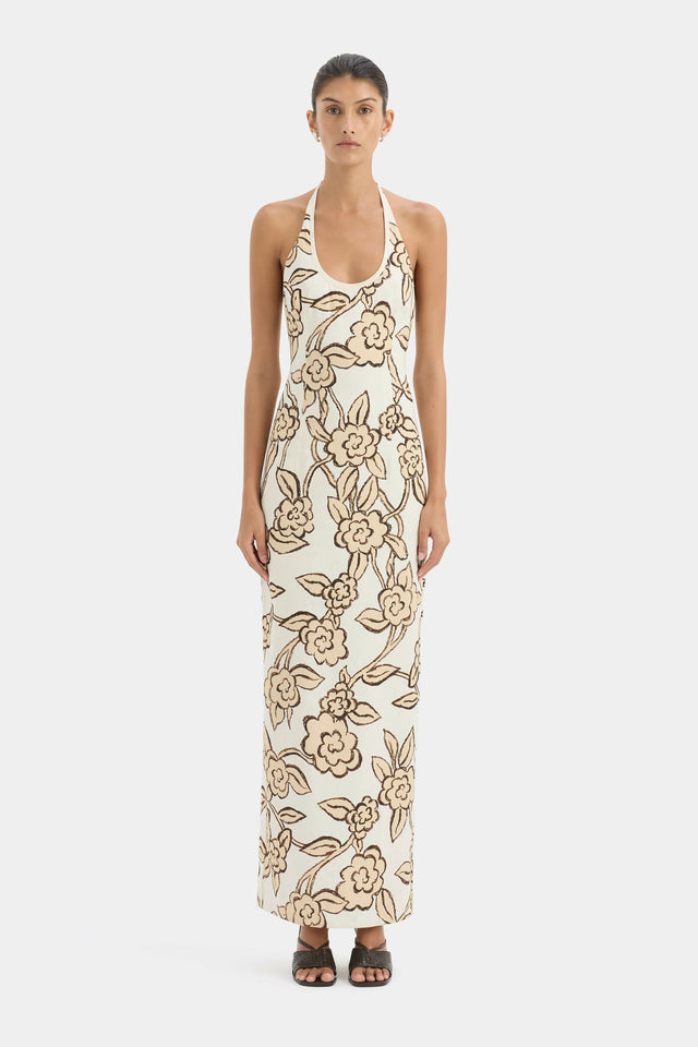 Sir Elodie Halter Neck Midi Dress