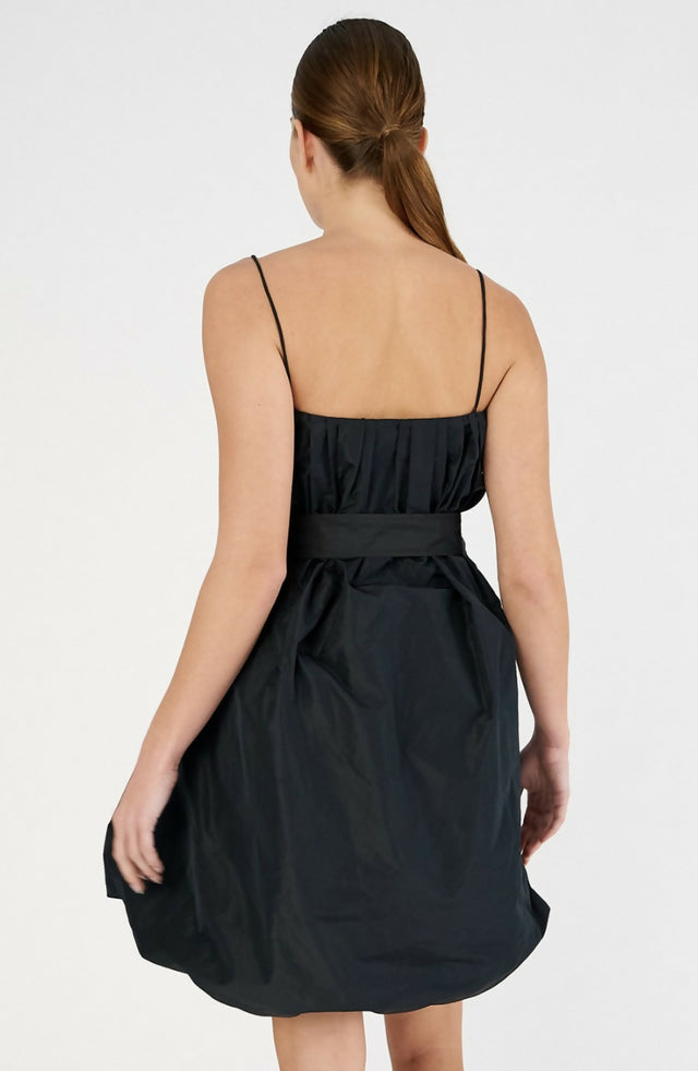 OROTON Taffeta Bubble Mini Dress Black