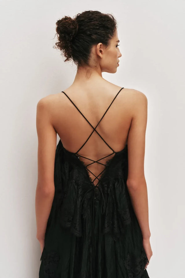 AJE Ophelia Lace Gown - Black