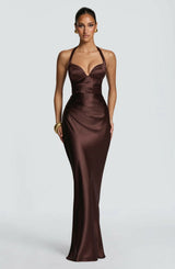 Babyboo Ophelia Maxi Dress Plum Brown view 1