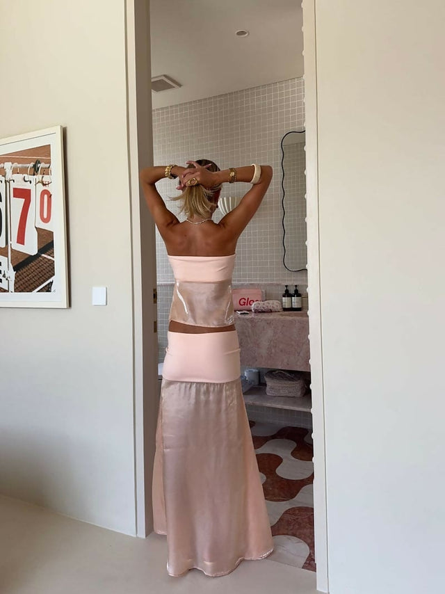 Desero Jacare Mallorca Orange Top & Skirt Set